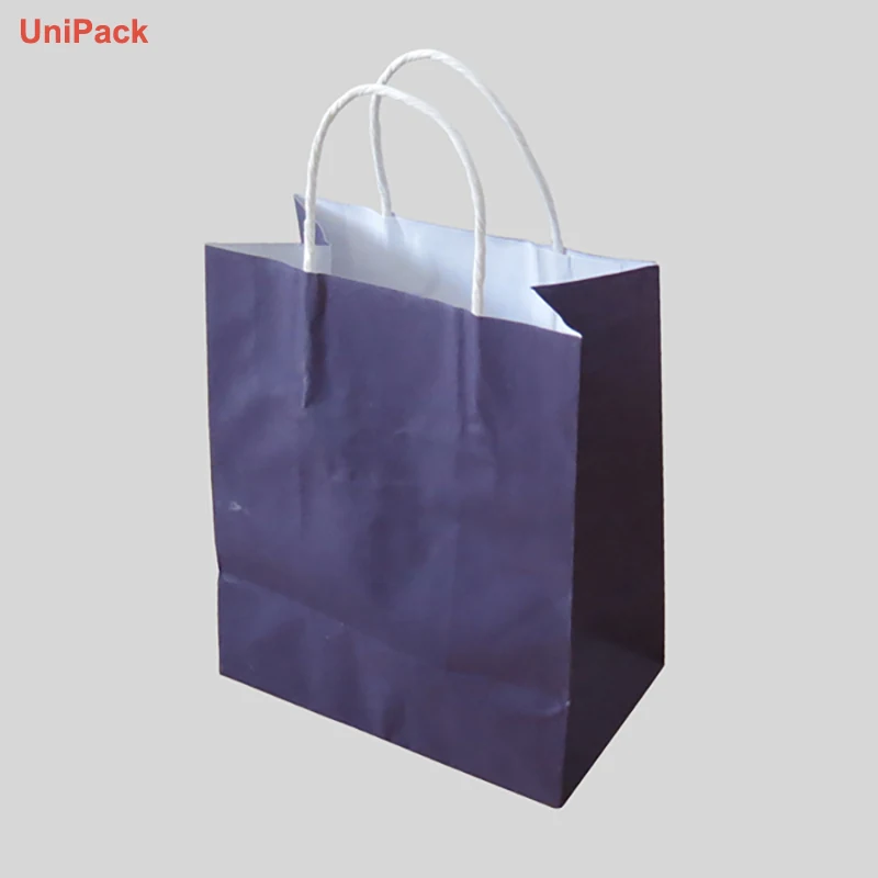 Kraft Paper Bags With Paper Handles produced at the Xiamen UniPack factory