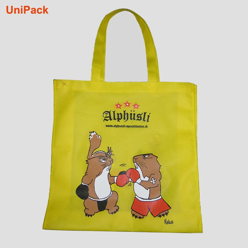 Custom printed coloured non woven shopping bag with logo