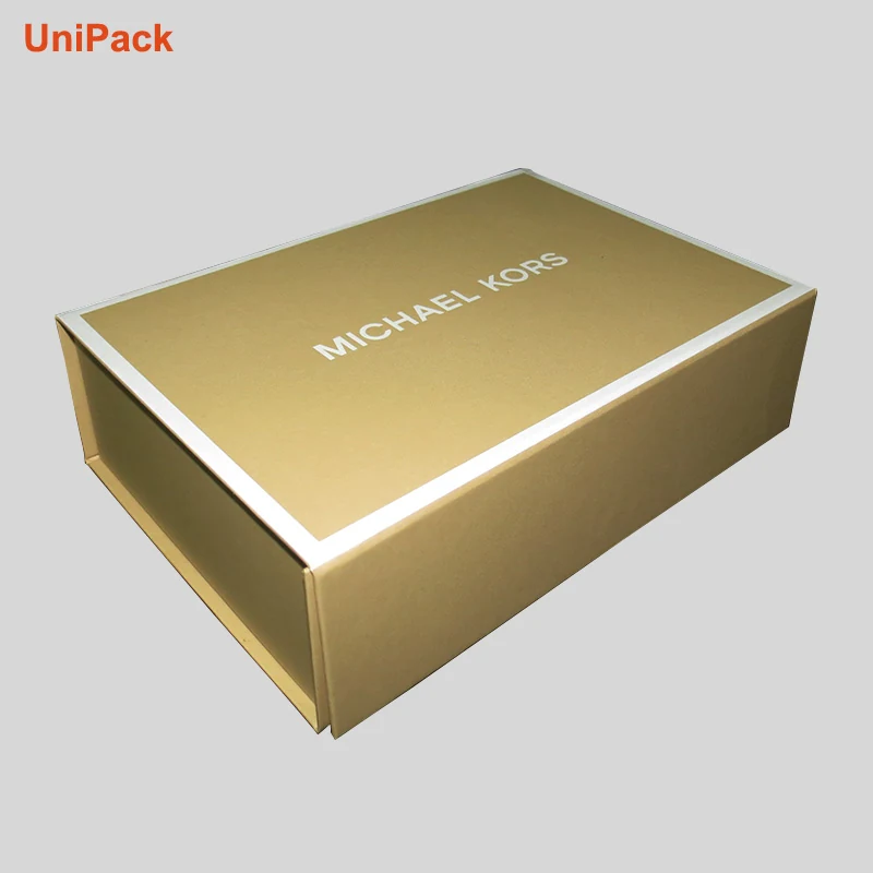 Foldable packing box with customized logo printed on art paper