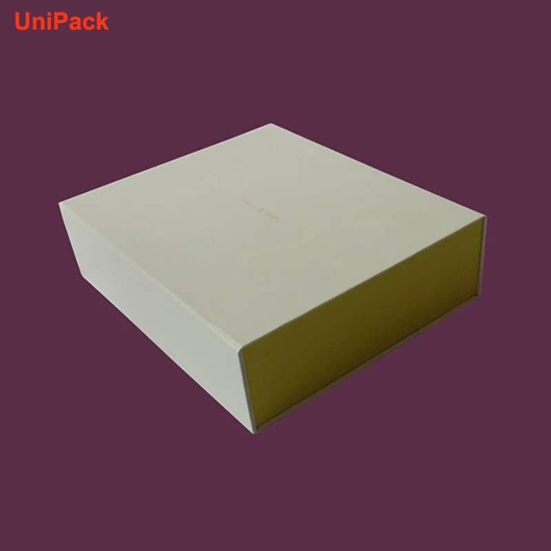 Matt laminated foldable gift packing box in printed art paper, view 2