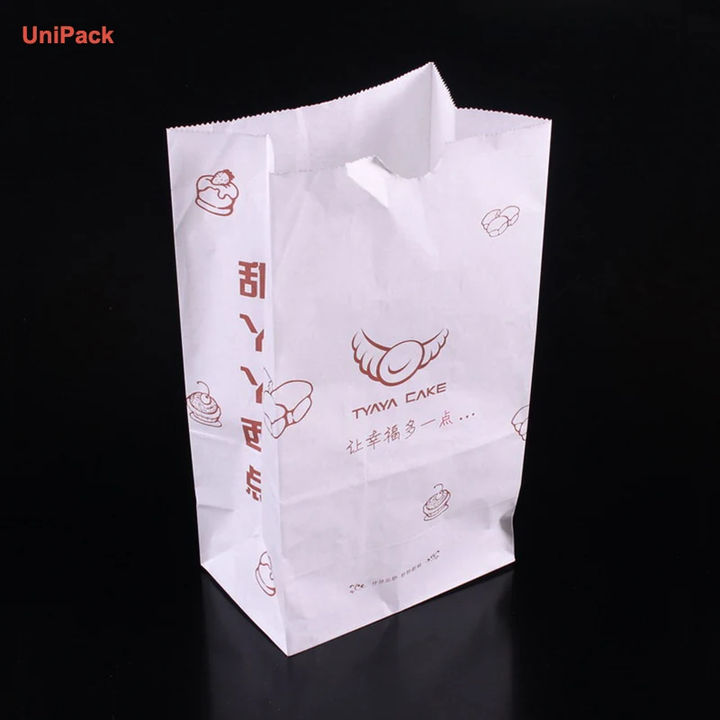 Printed food grade bakery bag with company logo for baked goods