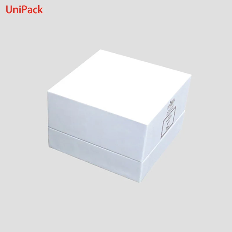 Small gift packing box in special paper with matt gold foil stamp