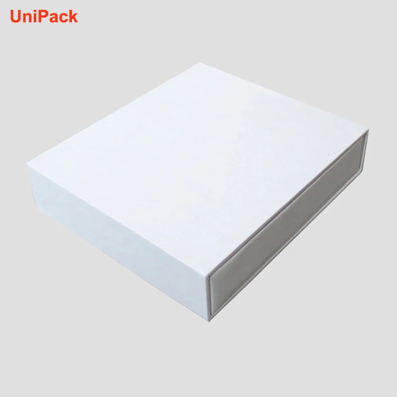 Kraft mounted paper drawer box with sliding inner tray partly open, view 2