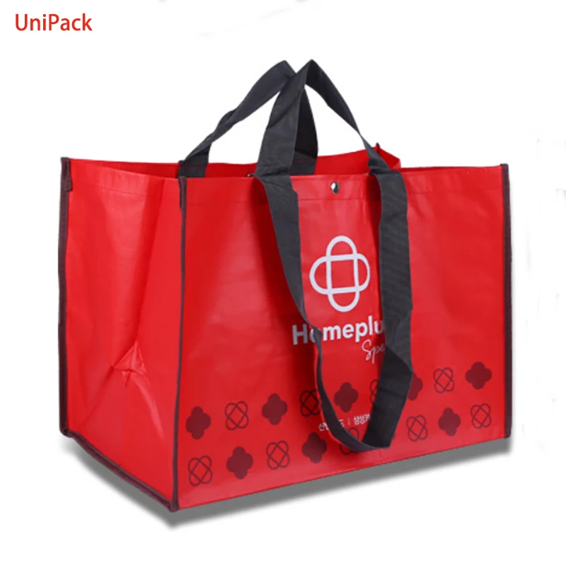 PP woven bag in laminated nonwoven printed with a customer logo