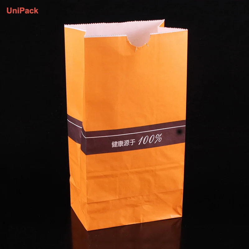 Food grade paper bags with custom logo printing for bakery take away