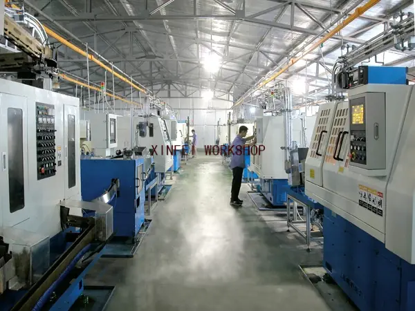 Bearing ring grinding line inside the XINFEI workshop