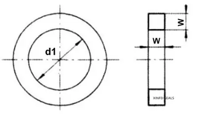 180*186*3 Rectangular seal ring detail