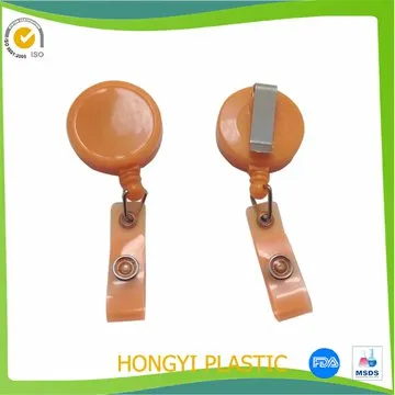 plastic retractable badge clip