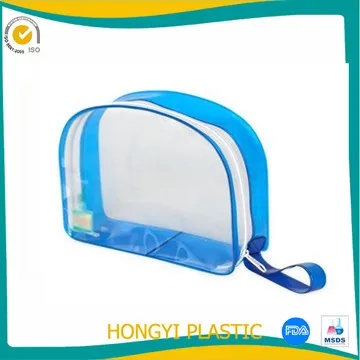PVC zipper cosmetic bag for lip stick