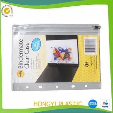 binner pvc clear zipper bag