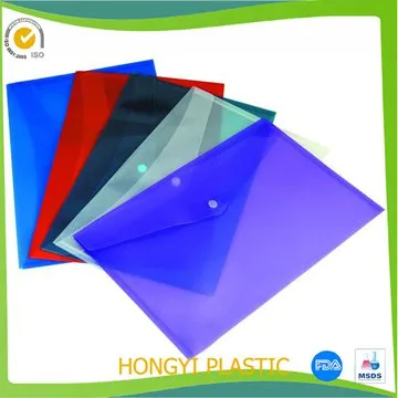 pp file sleeve with snap button
