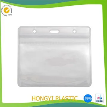 plastic zip badge holder