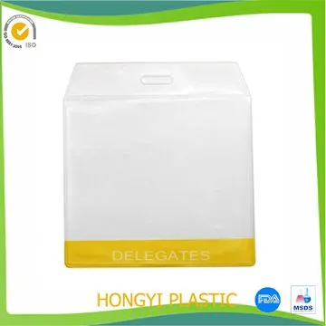 clear pvc name badge holder photo 4