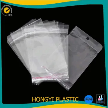 Clear OPP header bag with hanger hole