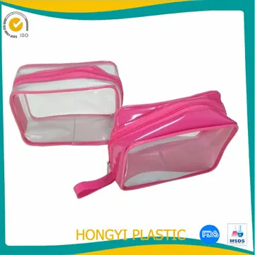 Stand up plastic pvc cosmetic bag /pvc bag