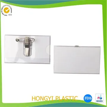 pvc pin clip badge holder