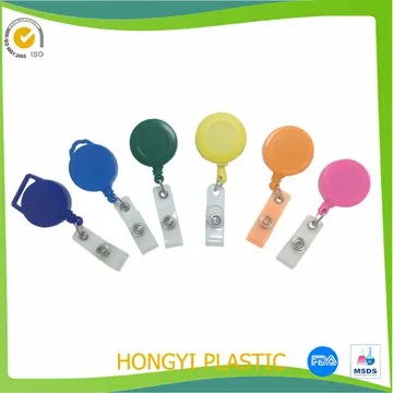 plastic reel clip for badge