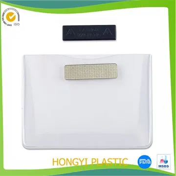 clear pvc name badge holder