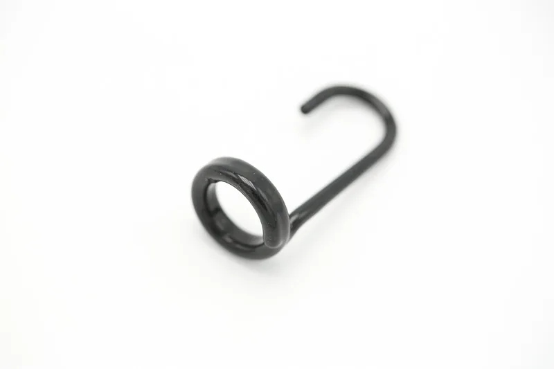 Custom Black Plated Metal J Hook With Loop manufactured by Xinshunyan