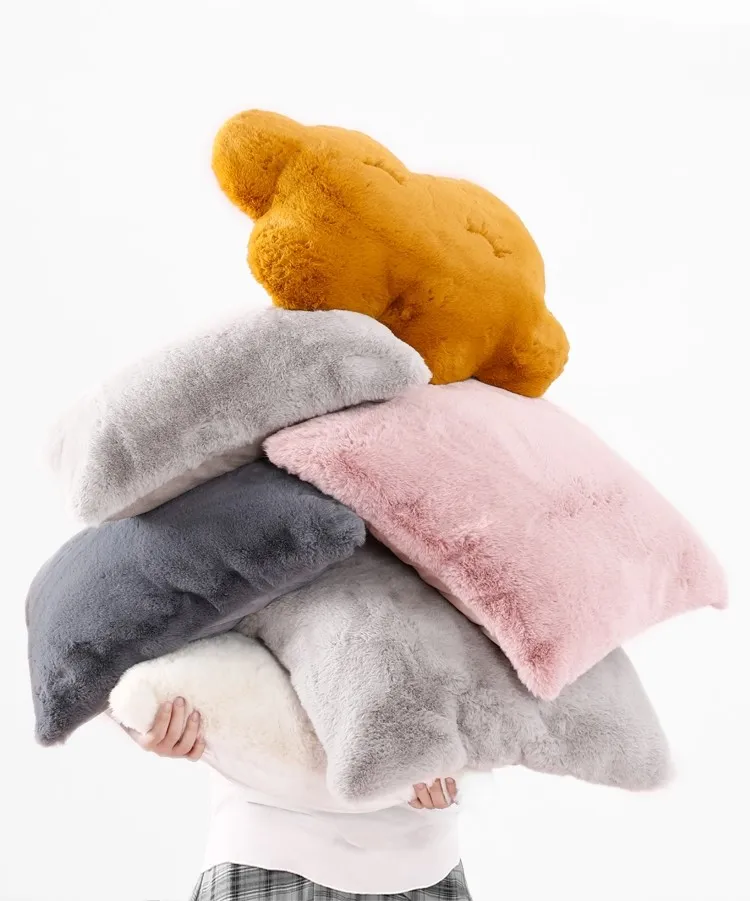 Classic Rabbit Faux Fur Cushion view