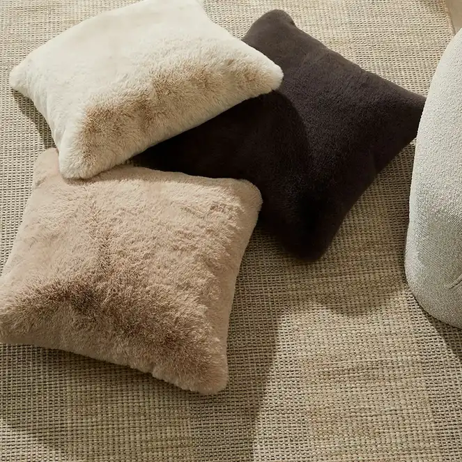 Classic Rabbit Faux Fur Cushion view