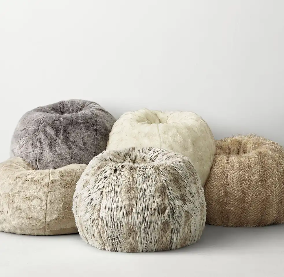 Ombre Faux Fur Beanbag Cover view
