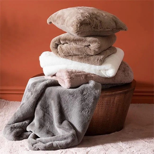 Classic Rabbit Faux Fur Throw view
