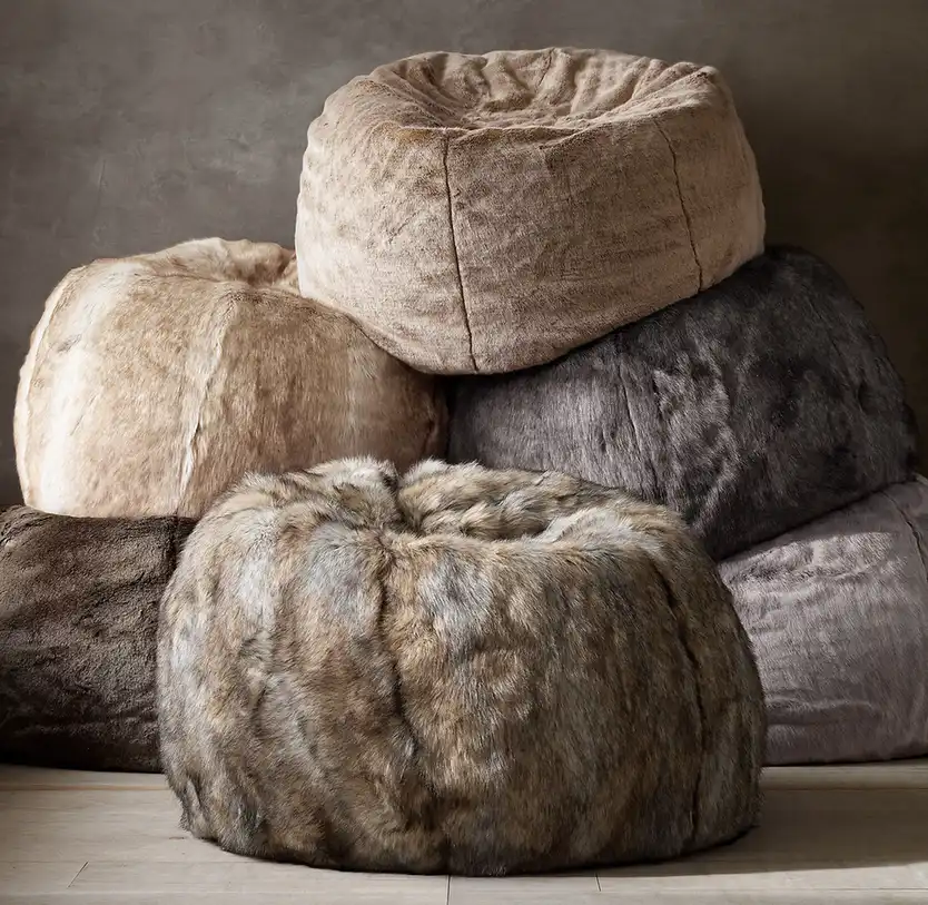 Ombre Faux Fur Beanbag Cover view