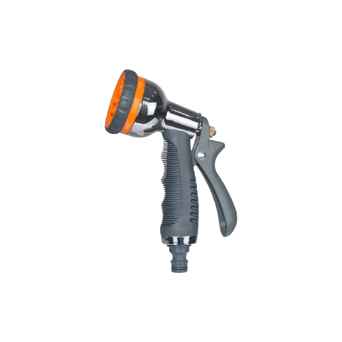 8-Pattern Metal Spray Gun Chrome Plated YM7204D garden watering product from YIMAY