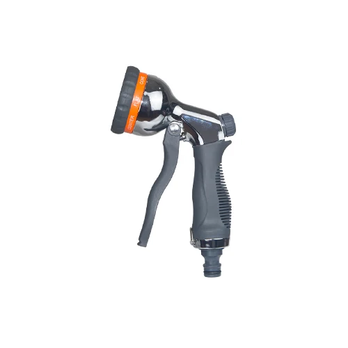 8-Pattern Metal Spray Gun Chrome Plated YM7207D garden watering product from YIMAY