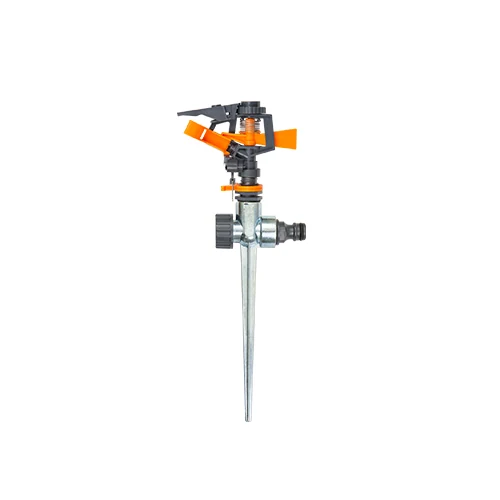Plastic Impulse Sprinkler with Metal Spike YM8104D garden watering product from YIMAY