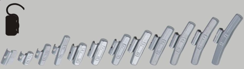 Fe Clip on weight for alloy wheel
