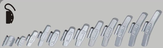 Fe clip on weight for steel wheel