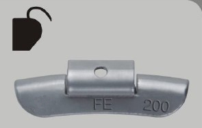 Fe clip on weight for truck