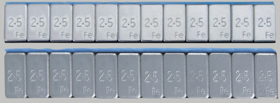 Fe 2.5g*12 stick on wheel weights