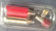 Tire inflation valve bottle