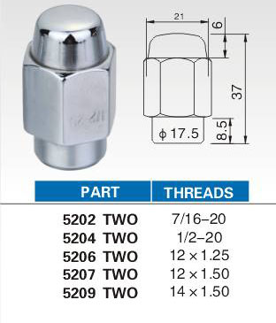 Lug nuts 5204 series