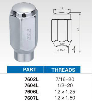 lug nuts 7602L series