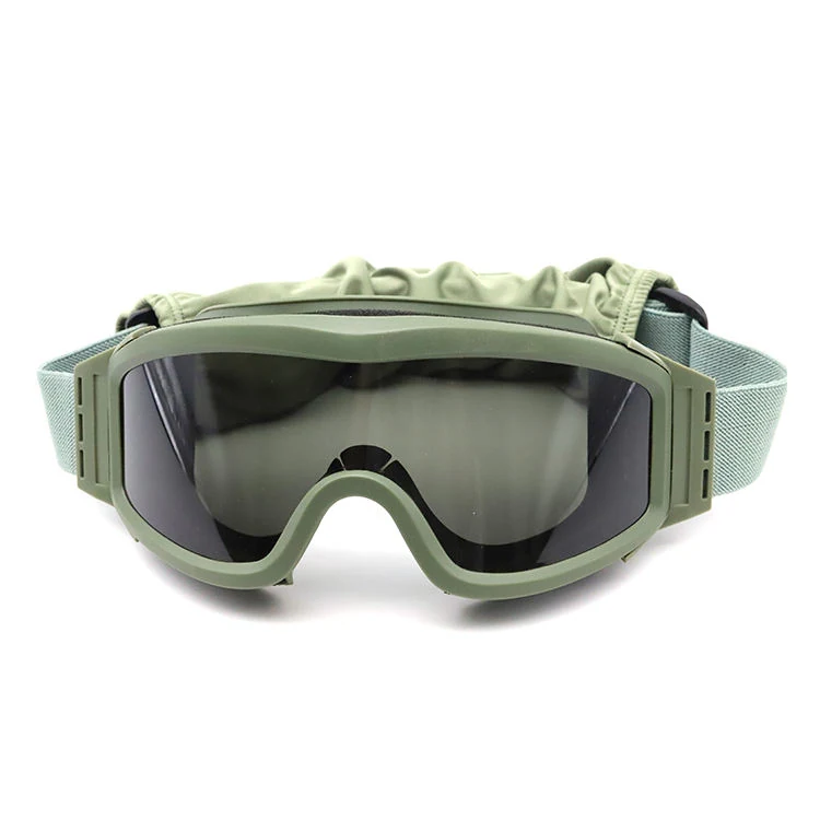 Side profile of the TA-RK003 goggle showing the ultra-ventilated frame and adjustable elastic strap