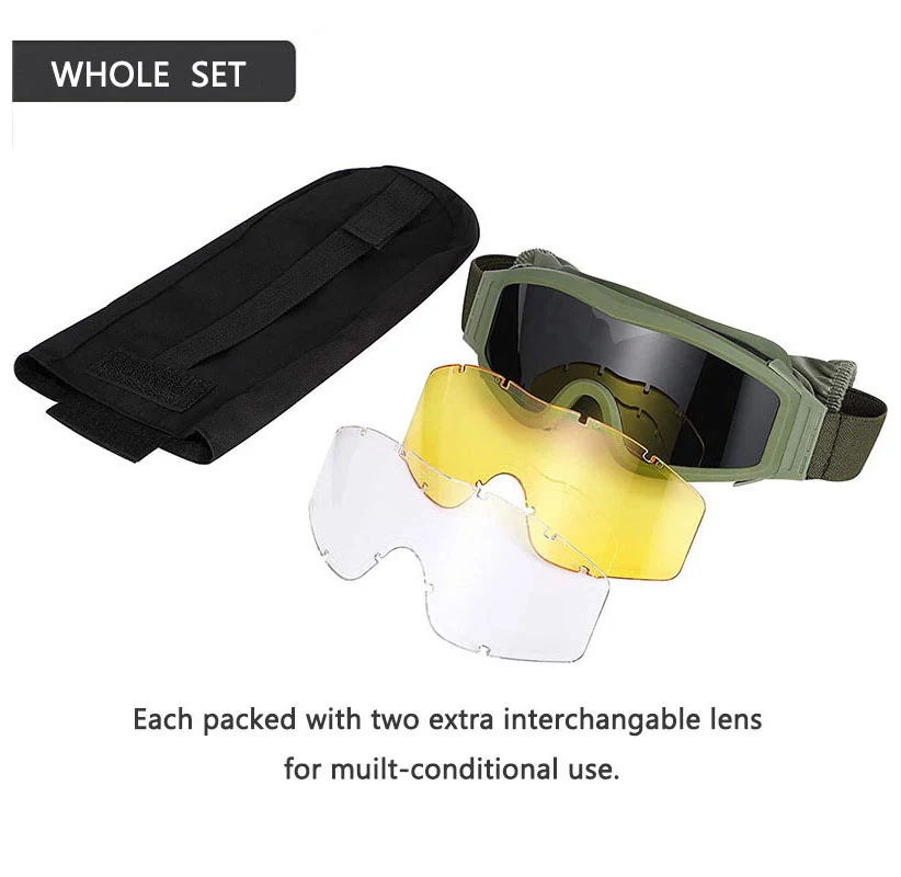 TA-RK003 goggle in camouflage pattern with wide adjustable strap and TPU frame