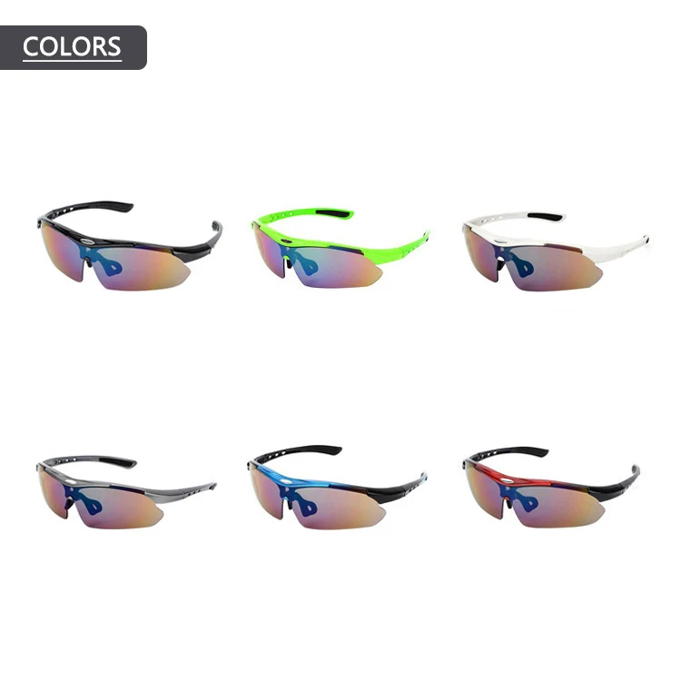 CL-J008 cycling glasses in use during outdoor activity with adjustable nose pad
