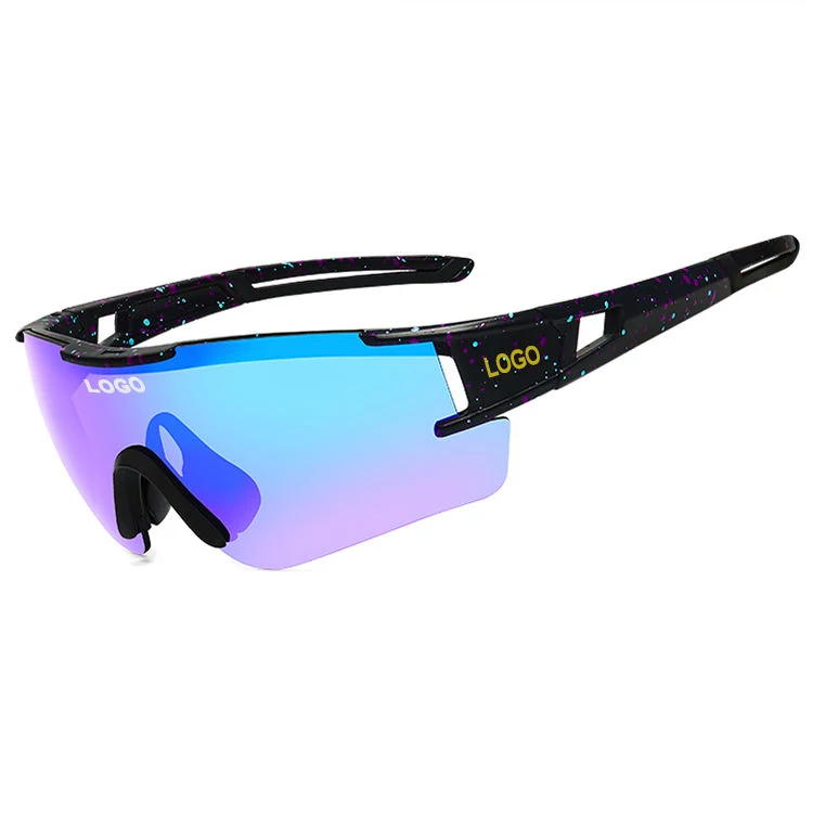 CL-J128 unisex cycling glasses with TAC HD polarized lens and black TR90 frame
