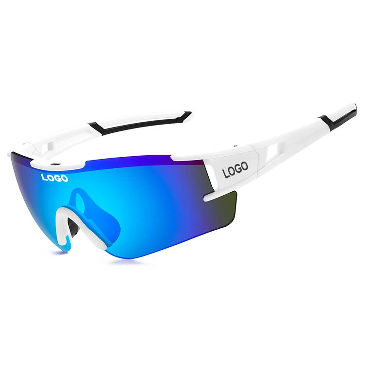 CL-J128 running and cycling glasses worn by a person during outdoor activity