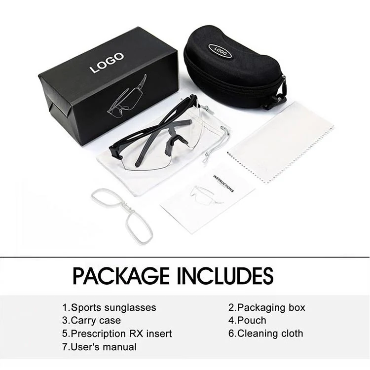 CL-J132P sunglasses in protective case with lens facing away