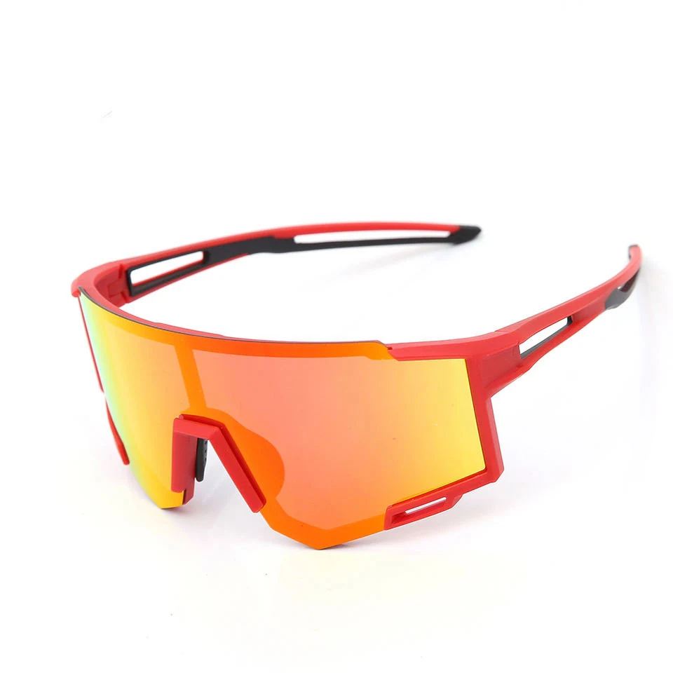 CL-Y025 unisex cycling glasses with clear HD polycarbonate lens and black TR90 frame