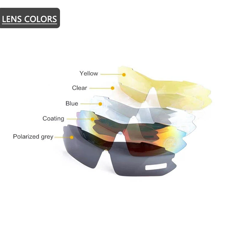 CL-Y715 glasses set displayed with included accessories: cleaning cloth, pouch, cord, and EVA/PVC box
