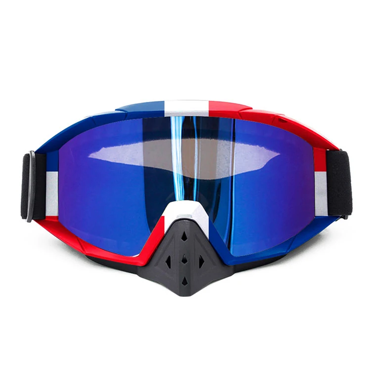 Side view of the MT-J017N goggle showing the flexible TPU frame and sponge foam padding