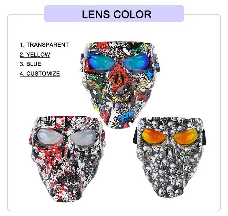 MT-J030M goggle worn under a motorcycle helmet