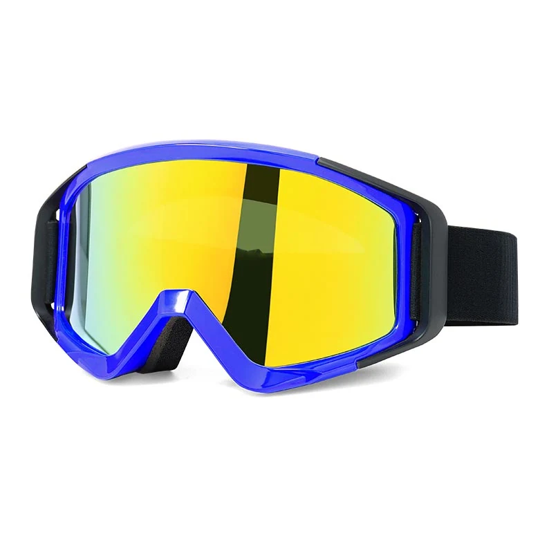 MT-J036 goggles shown with adjustable elastic strap and foam seal on face