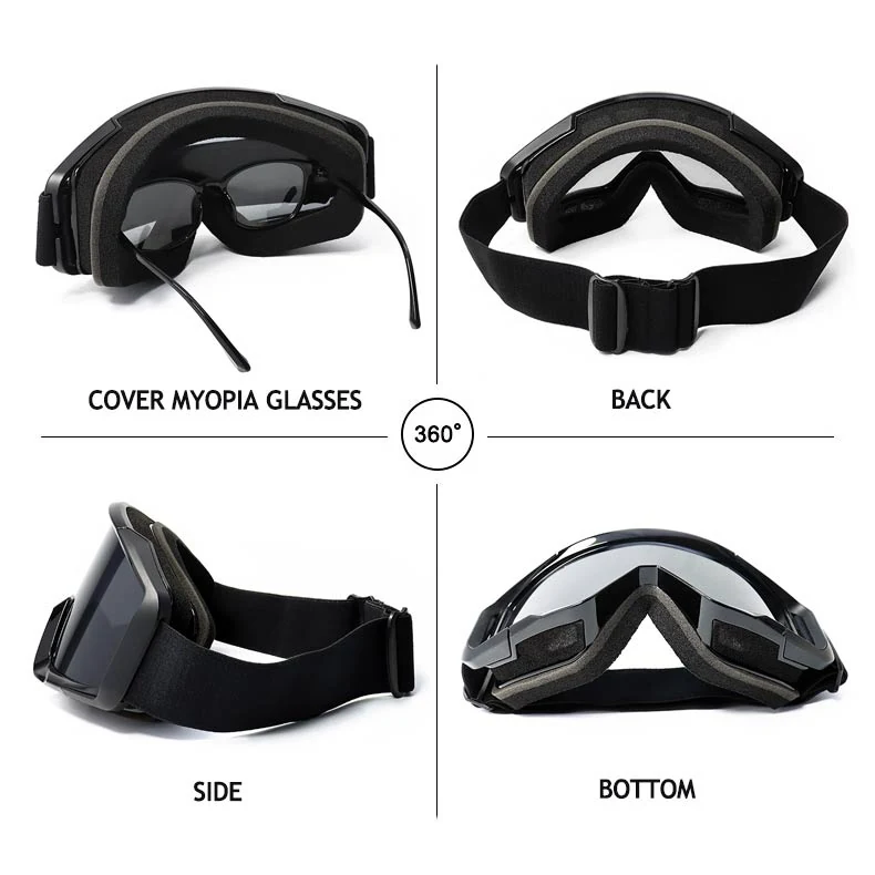 MT-J036 goggles worn under a full-face motocross helmet